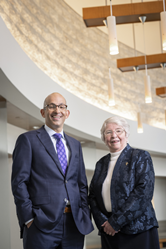 Dr. David Maine, President and CEO, Mercy Health Services (MHS), Mercy Medical Center, and Sister Helen Amos, RSM, Executive Chair MHS Board of Trustees.