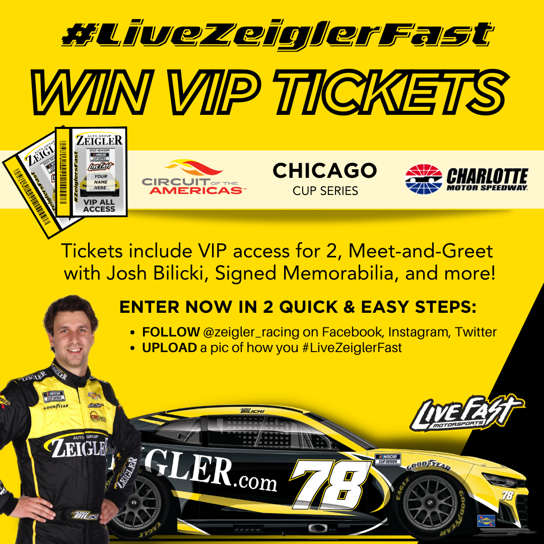 The #LiveZeiglerFast Fan Engagement campaign includes VIP access to three exclusive races this season