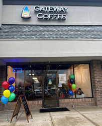 Grand opening of Gateway Coffee Company in Creve Coeur, Missouri.