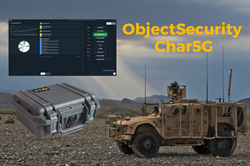 ObjectSecurity image depicting Char5G as a portable device and as a vehicle-mounted device.