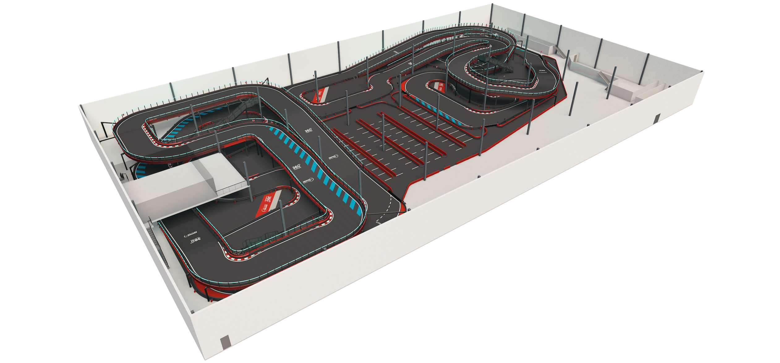 Dresdner Robin’s use of leading technology allowed for the precise placement of the track bolts, which secured the track structure. Rendering courtesy of RPM Raceway.