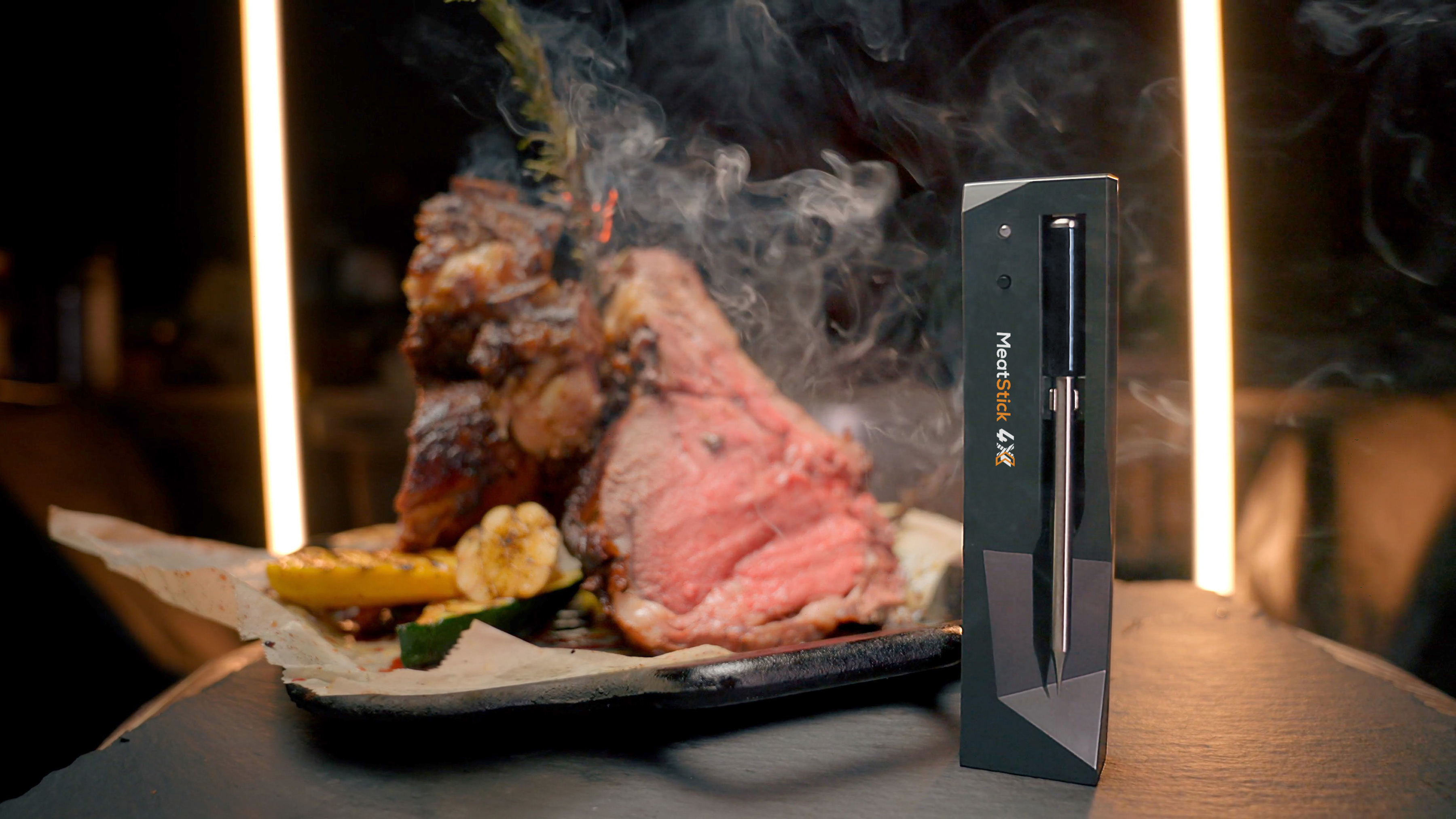 Grill like a pro with The MeatStick 4X, the ultimate true wireless meat thermometer.
