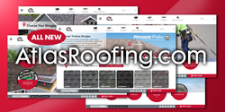 Screenshots of pages on the new AtlasRoofing.com website