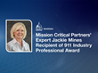Mission Critical Partners’ Expert Jackie Mines Recipient of 911 Industry Professional Award