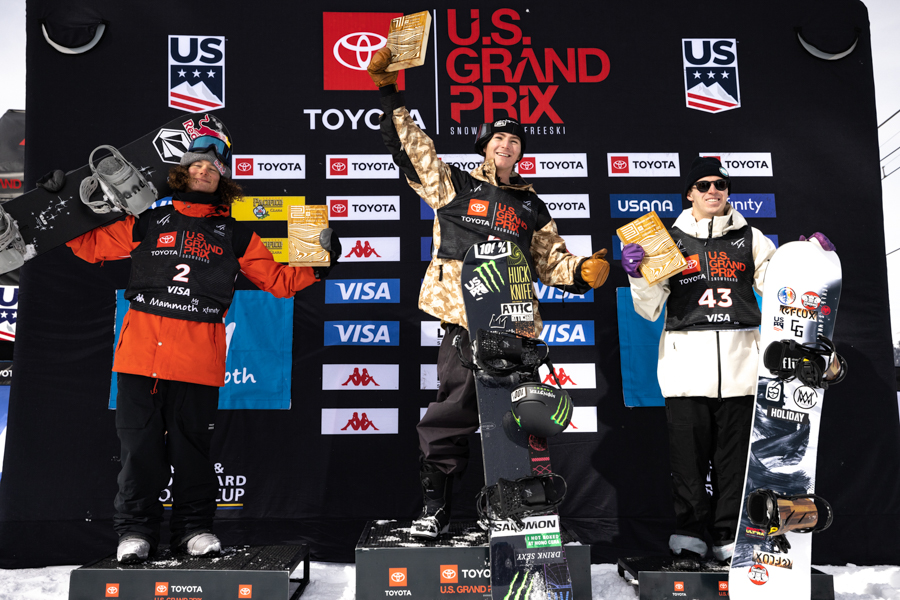 Monster Energy's Dusty Henricksen Wins Men's Snowboard Slopestyle at the 2023 Toyota U.S. Freeski & Snowboard Grand Prix at Mammoth Mountain