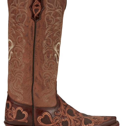 Tony Lama Hand-tolled Hearts & Scrolls Women's Boots