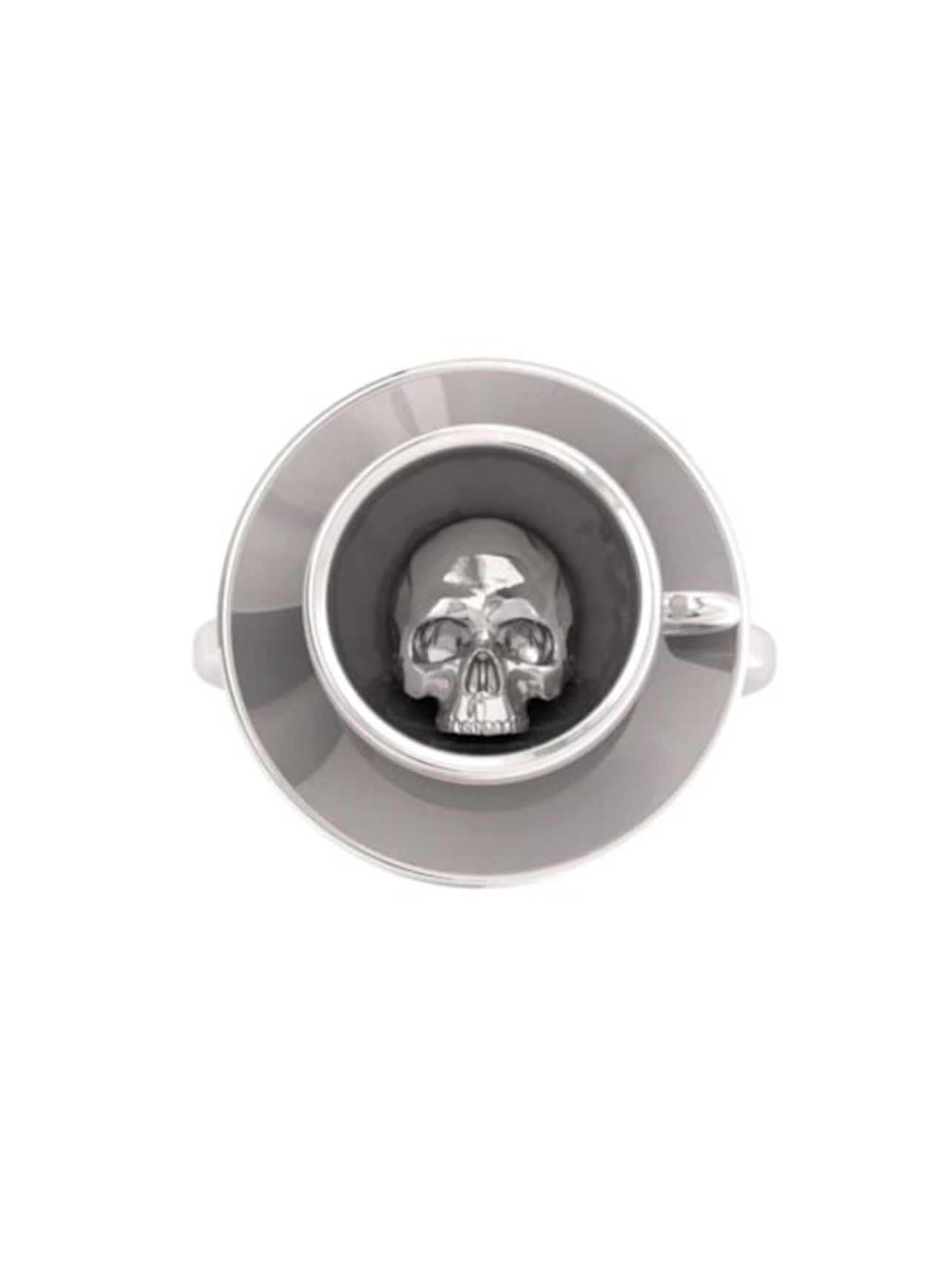 Skull Teacup Ring by KIL N.Y.C. Top View, Seeing Inside the Cup