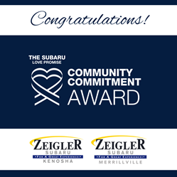 Zeigler Auto Group’s two Subaru dealerships earn coveted Subaru Love Promise Community Commitment Award for 2023