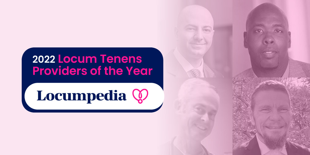 Locumpedia's 2022 Locum Tenens Providers of the Year award