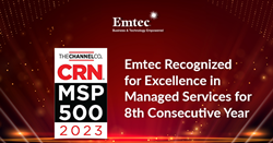 Emtec recognized for excellence in Managed Services for 8th year