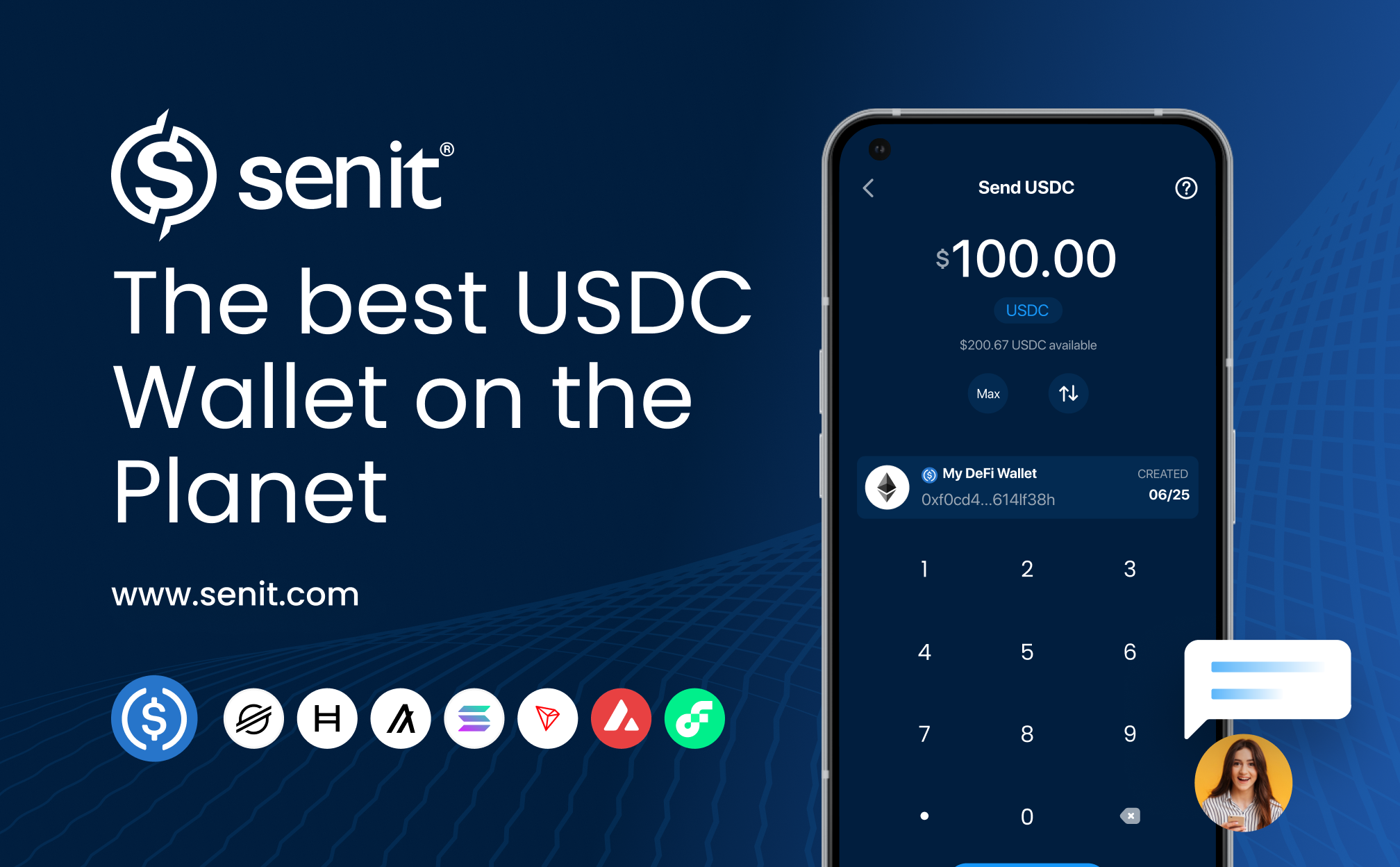 Senit, the best USDC Wallet