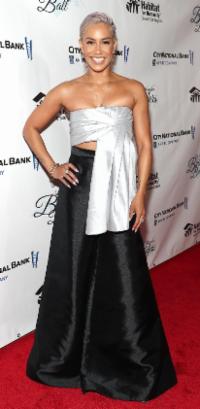 Access Hollywood's Sibley Scoles arrives at the 2022 LA Builders Ball®. (Photo credit: Habitat LA via Facebook)