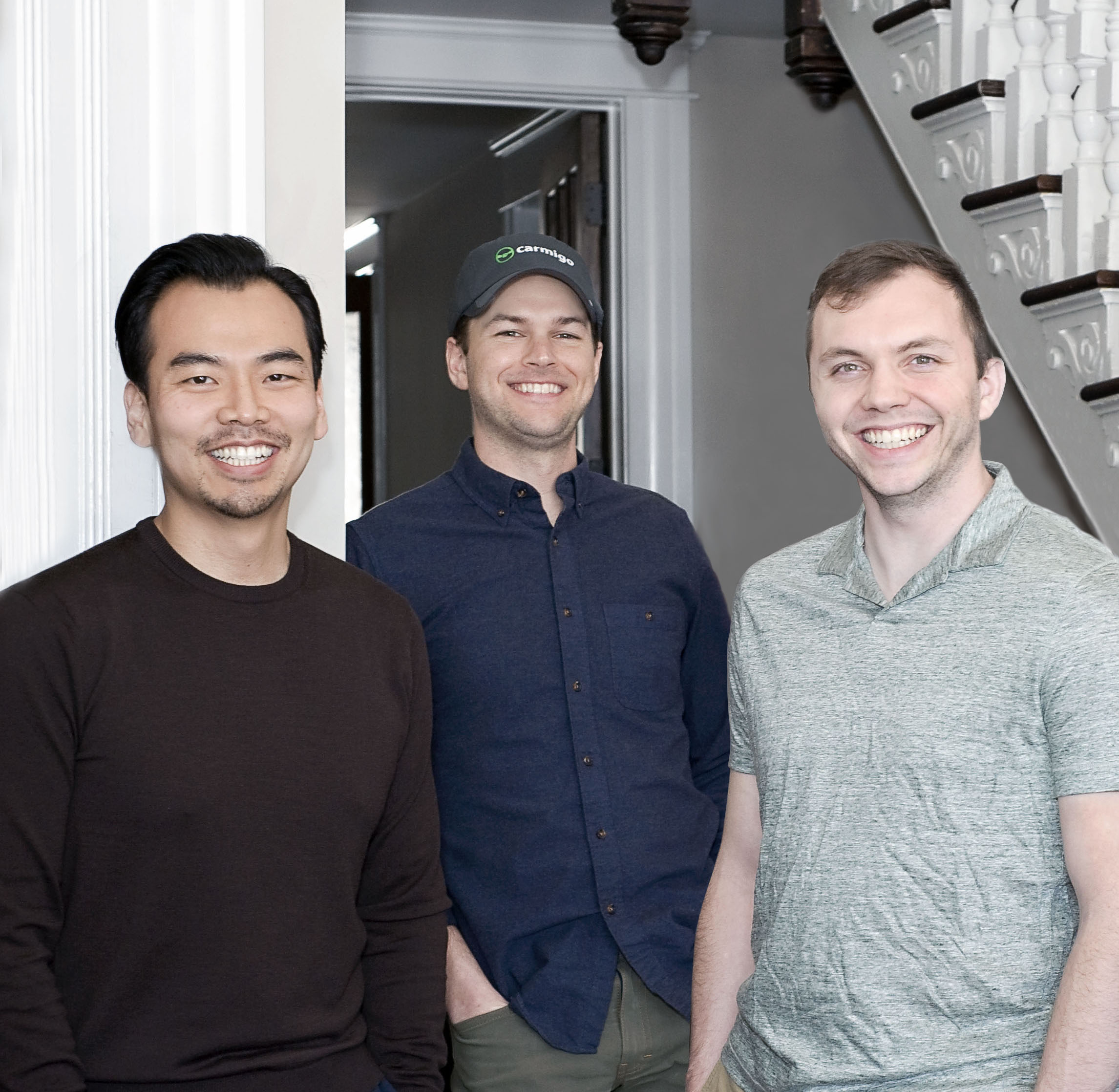 Carmigo's founders (left to right), Daniel Kim, Andrew Warmath and Sean Peoples.