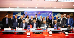 Team from Philippine Airlines, Inc. (PAL) and Ramco Systems during the contract signing ceremony in Philippines