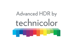 Logo for Advanced HDR by Technicolor with multi-color bar
