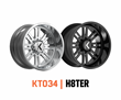 KT Series H8ter, 8 lug, polished - 22x12