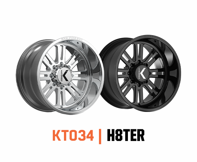 KT Series H8ter, 8 lug, polished - KG1 FORGED WHEELS