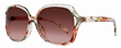 Suzy Levian Women's Clear Floral Oversize Sunglasses