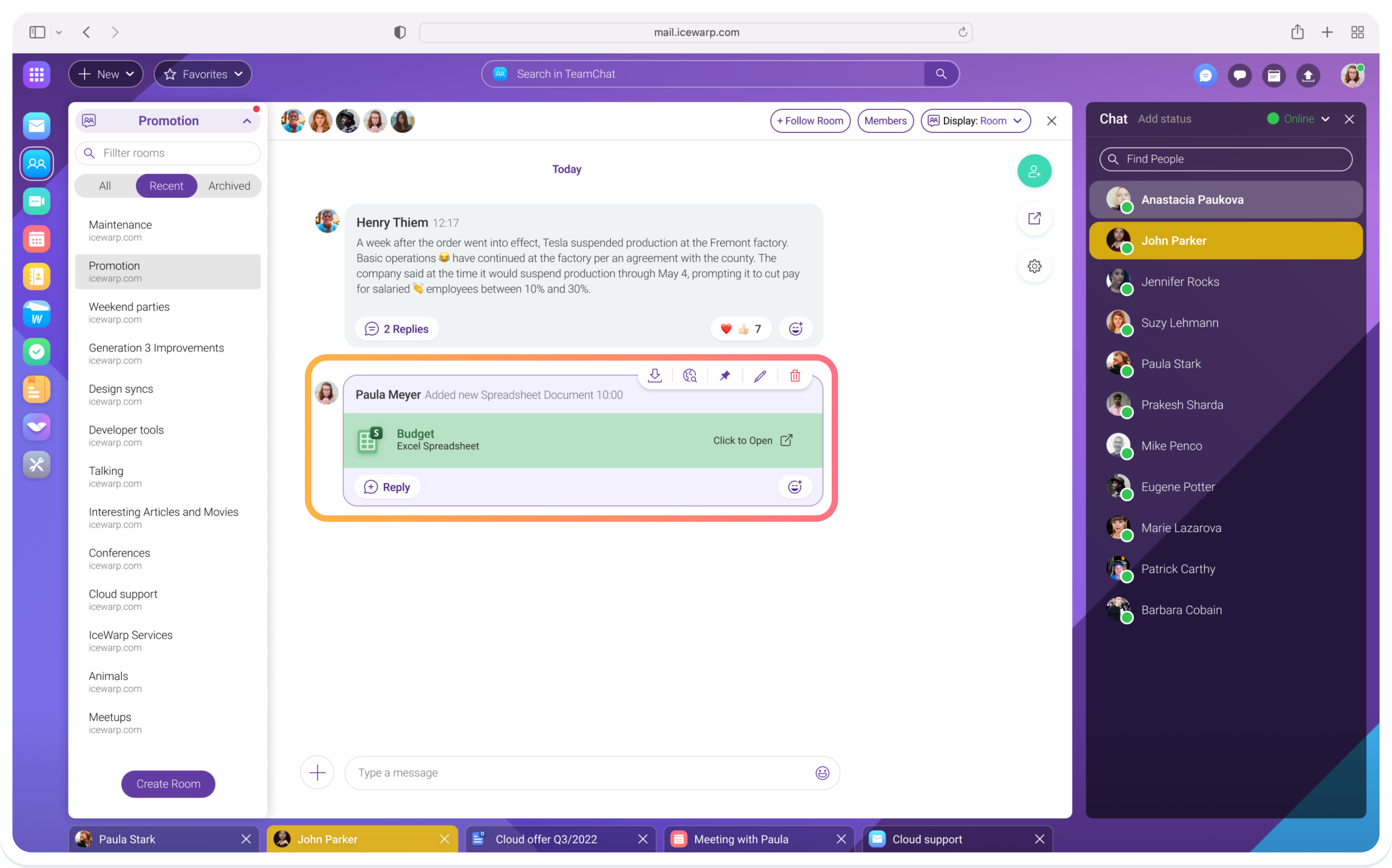 TeamChat brings clarity with threaded conversations