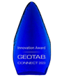 Geotab Innovation Award in the Small Business Partner category at Geotab Connect 2023