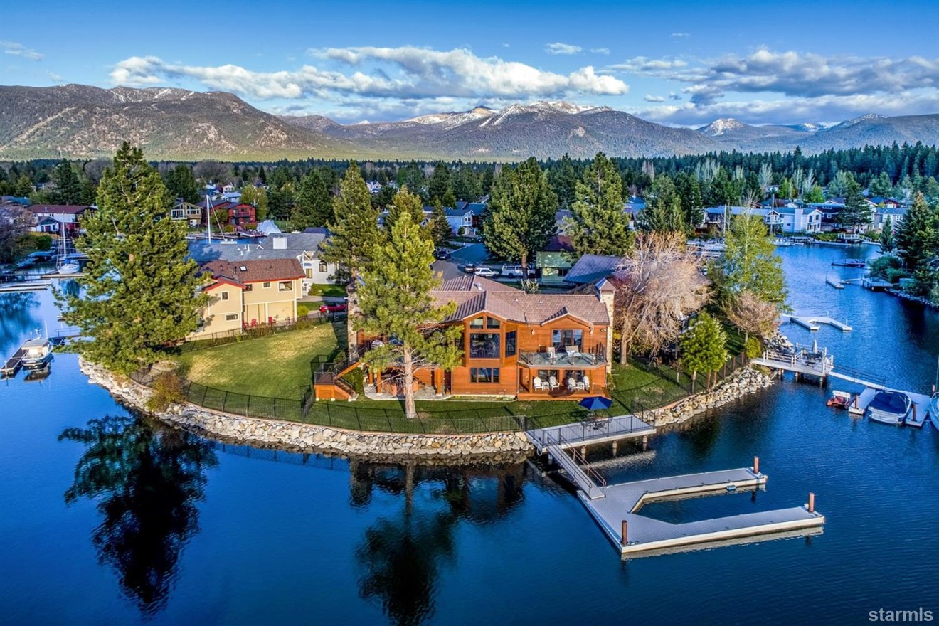 Homes at Tahoe Keys include boat docks and channels providing direct boating and watercraft access to Lake Tahoe and a well-appointed community clubhouse.