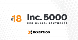Inxeption ranks in Inc. Regionals: Southeast list.