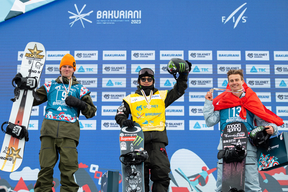 Monster Energy's Japanese Team Rider Taiga Hasegawa Takes First Place in Snowboard Big Air at the FIS World Championships in Bakuriani, Georgia