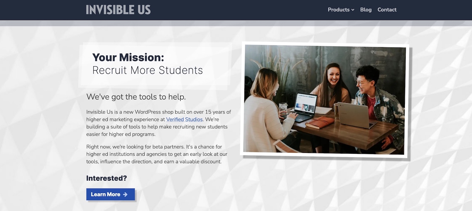 Invisible Us Presents Higher Ed Student Recruitment Tools