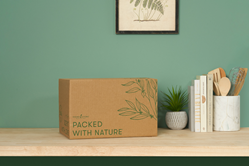 New Young Living shipping boxes with nature-inspired designs