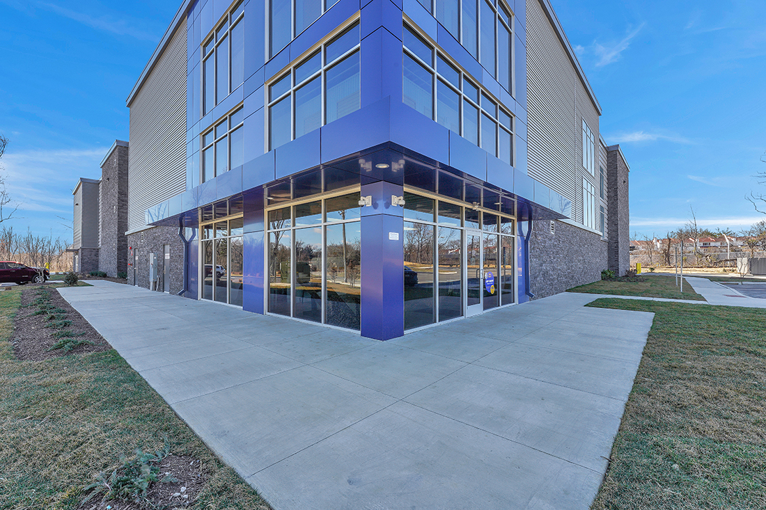 Closeup of the storage facility entrance of 4340 Byberry Rd, Philadelphia PA