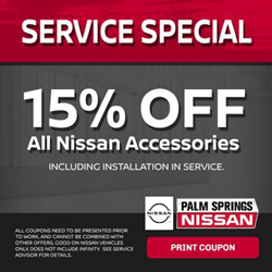 15% Off on Genuine Nissan Accessories at Palm Springs Nissan