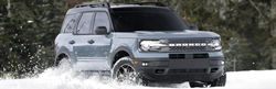 2023 Ford Bronco Sport Gray driving through water
