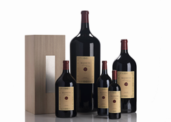 Masseto bottles with wooden cases
