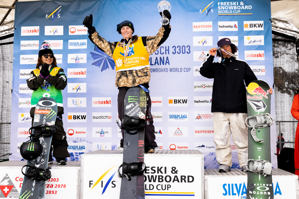 Monster Energy's Team USA’s Dusty Henricksen Takes Men’s Snowboard Slopestyle Crystal Globe at the FIS World Cup in Silvaplana, Switzerland