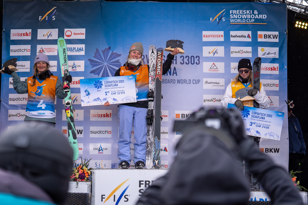 Monster Energy's Swiss Rider Sarah Hoefflin Rises to 2nd Place in Women’s Freeski Slopestyle Competition at the FIS World Cup in Silvaplana, Switzerland