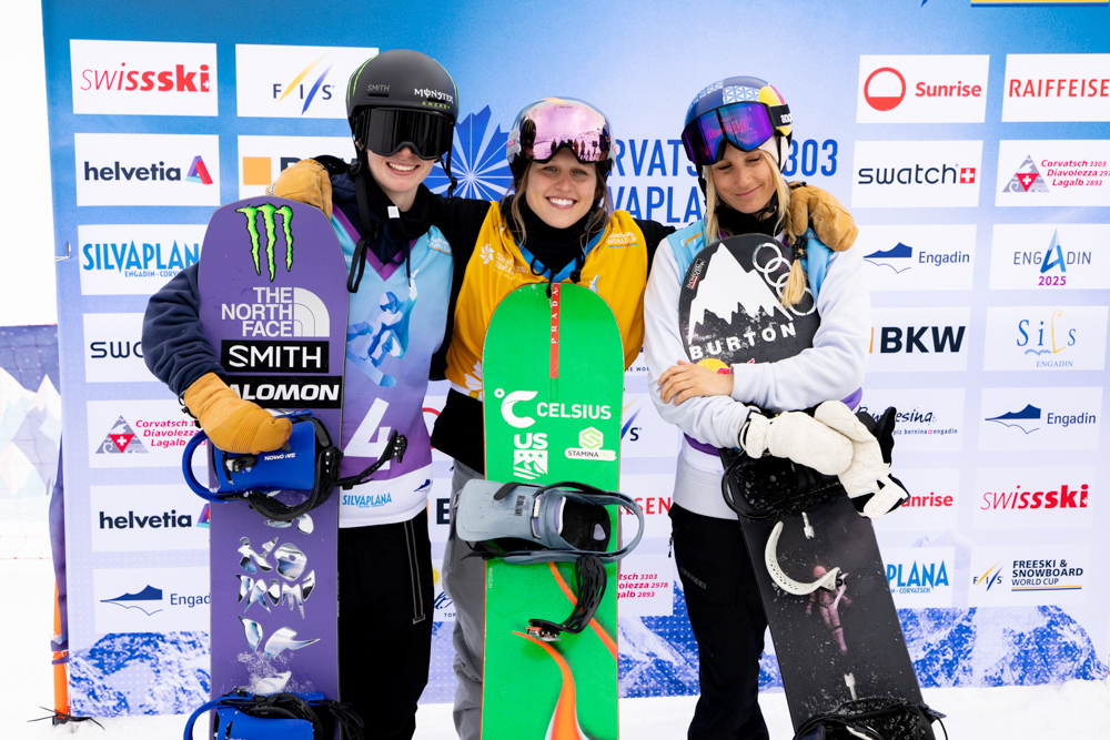 Monster Energy's Australian Tess Coady Earns Second Place in Women’s Snowboard Slopestyle at the FIS World Cup in Silvaplana, Switzerland