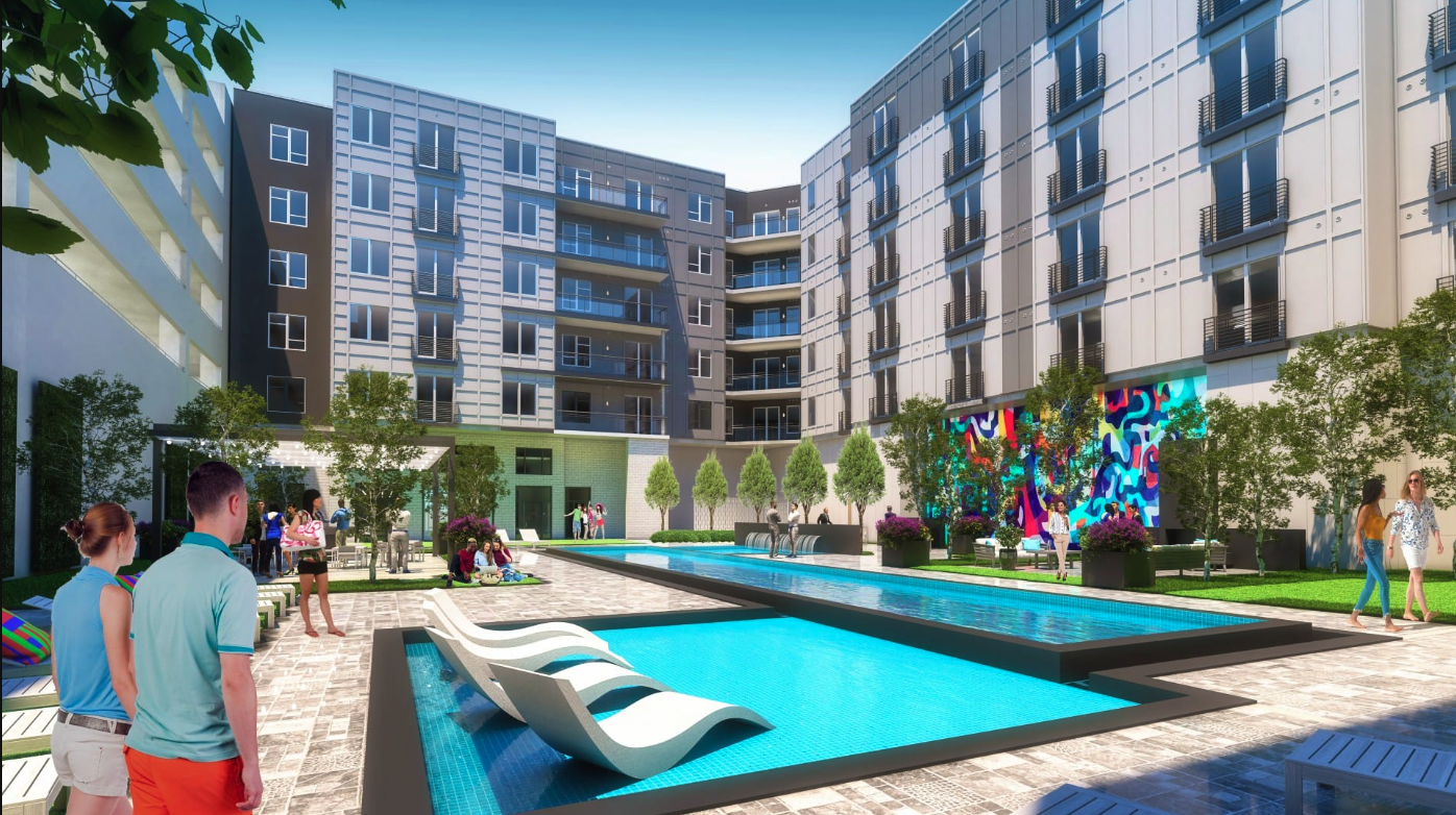 MOSAIC, a five-story urban mixed-use community with 167 apartment homes, is professionally managed by Drucker + Falk