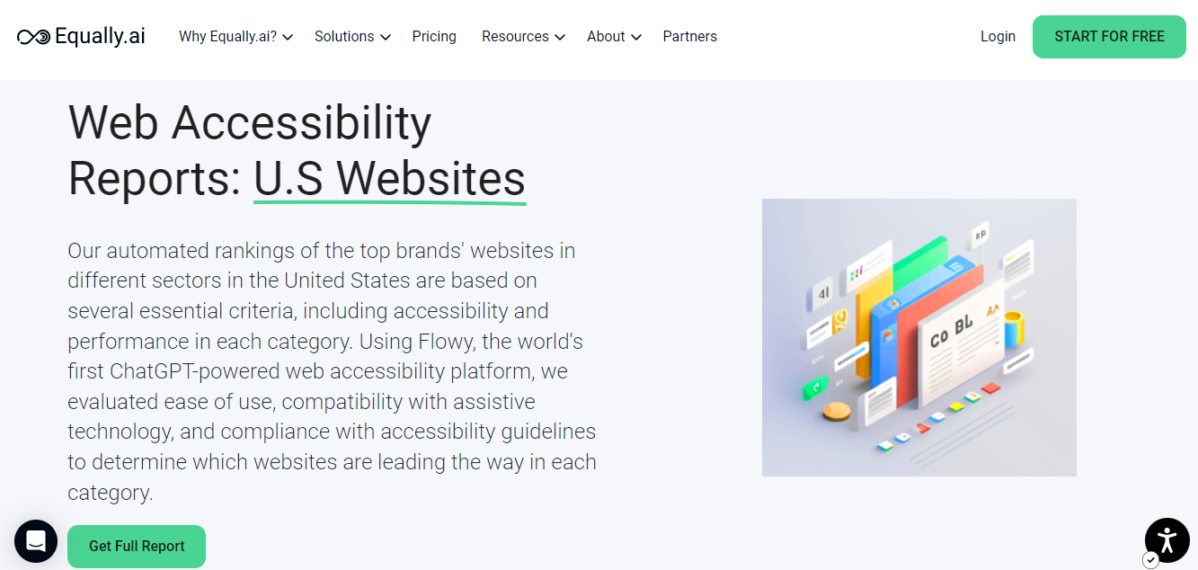 Equally AI provides Web Accessibility Reports: U.S Websites