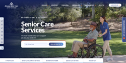 homepage design for senior care services franchise designed by Digital Silk