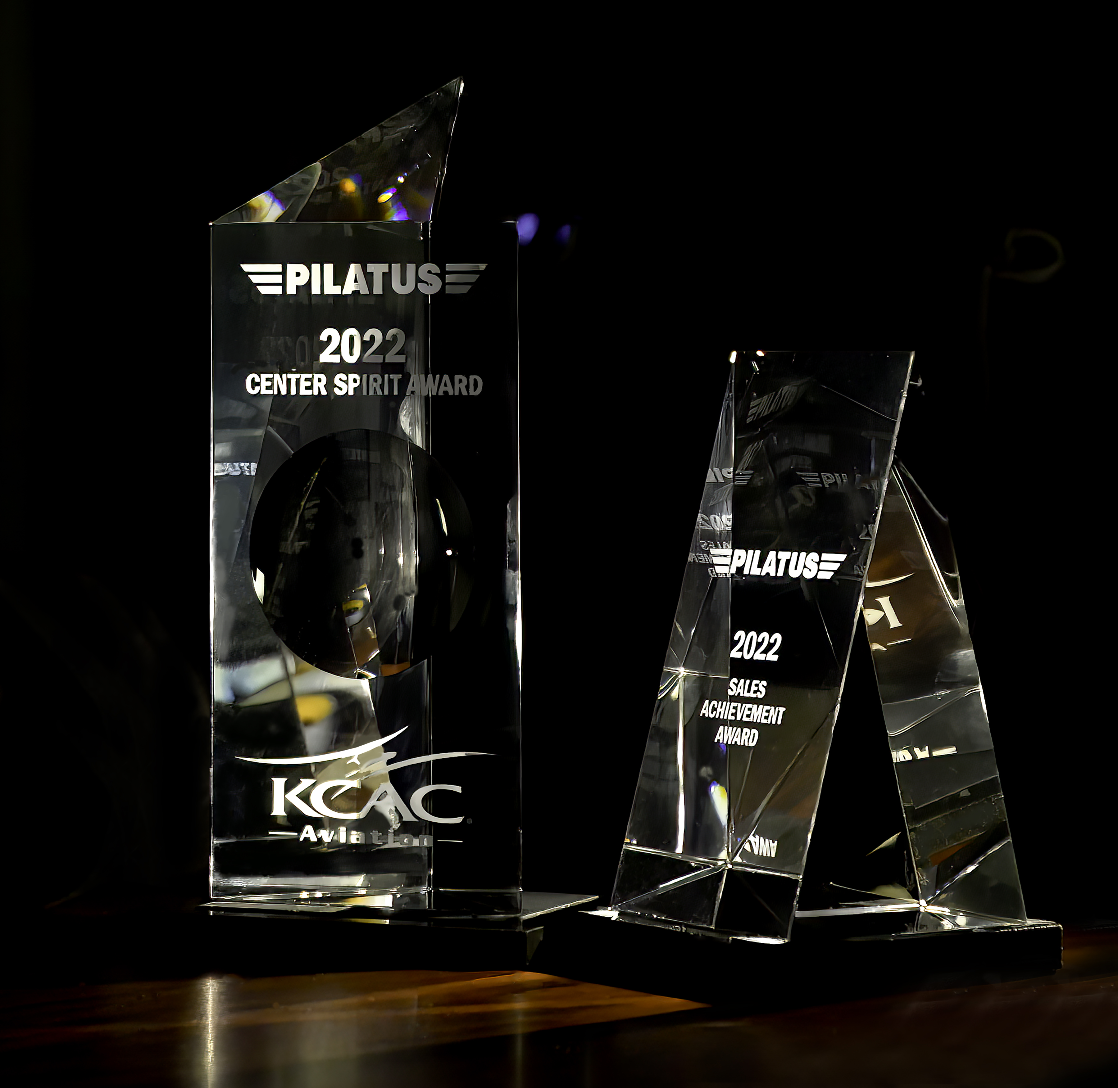 Pilatus Class Center Spirit Award and the Pilatus Sales Achievement Award