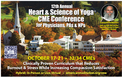 Clinically Proven Curriculum for Reducing and Preventing Physician Burnout Will be Taught at 12th Annual “Heart and Science of Yoga” Conference October 17-21