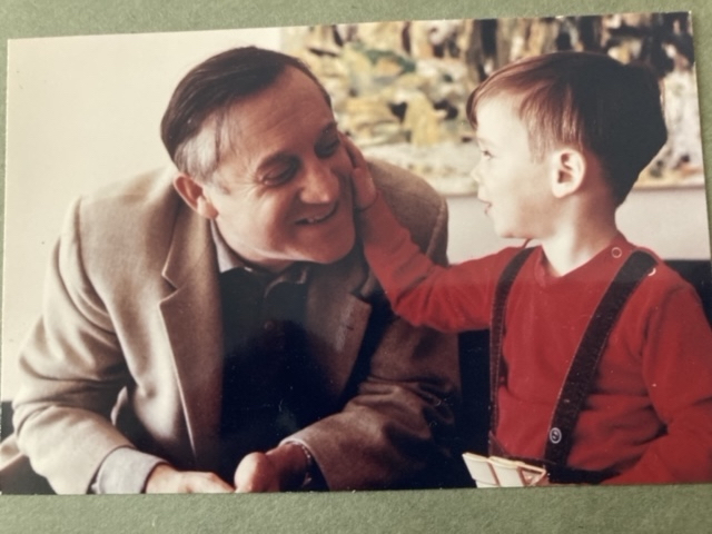 Morrie Schwartz with his son Rob Schwartz, who edited his new book, "The Wisdom of Morrie" (April 2023)