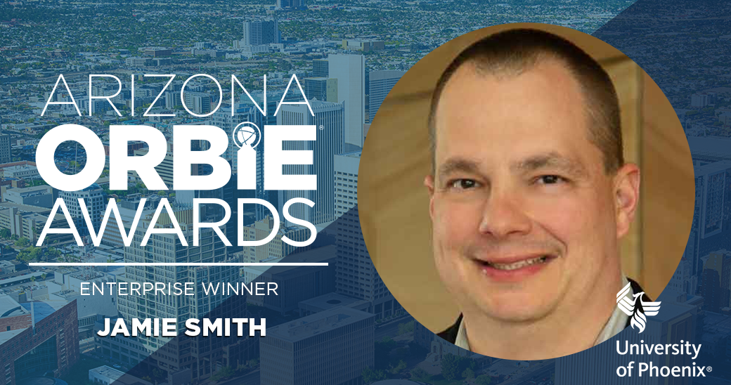 Enterprise ORBIE Winner, Jamie Smith of University of Phoenix