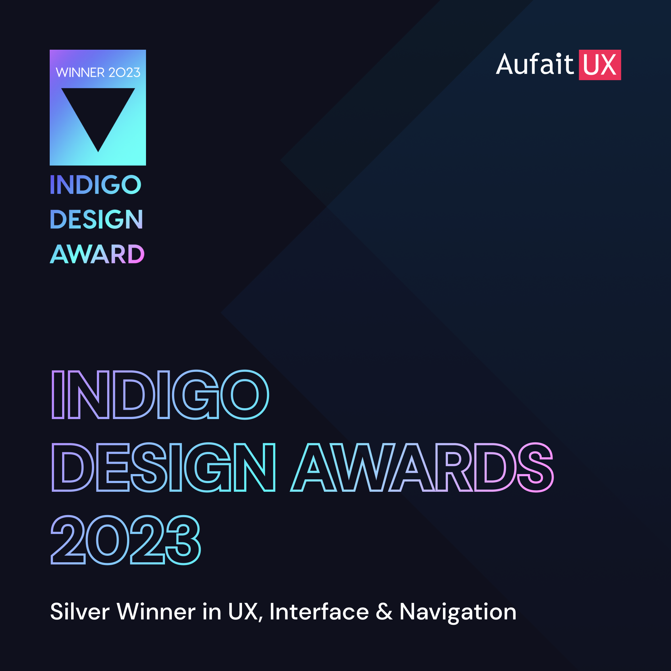 Indigo Design Awards Silver Winner