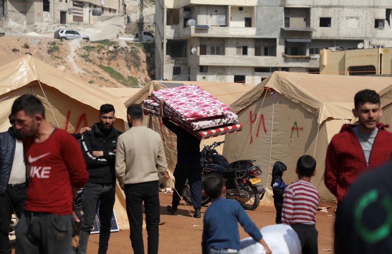 Blankets and Mattress distribution in Syria.