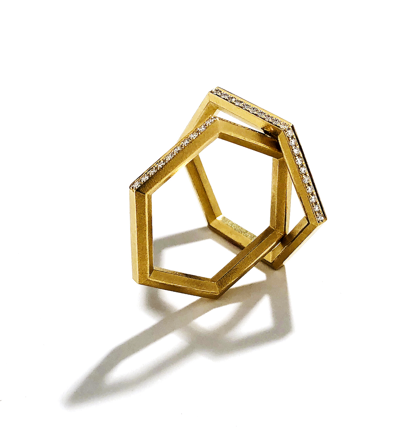 Hex Bevel Stacking Rings, by Geoffrey Good