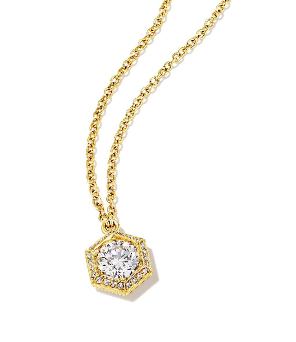 Hex Bevel Diamond Pendant, by Geoffrey Good