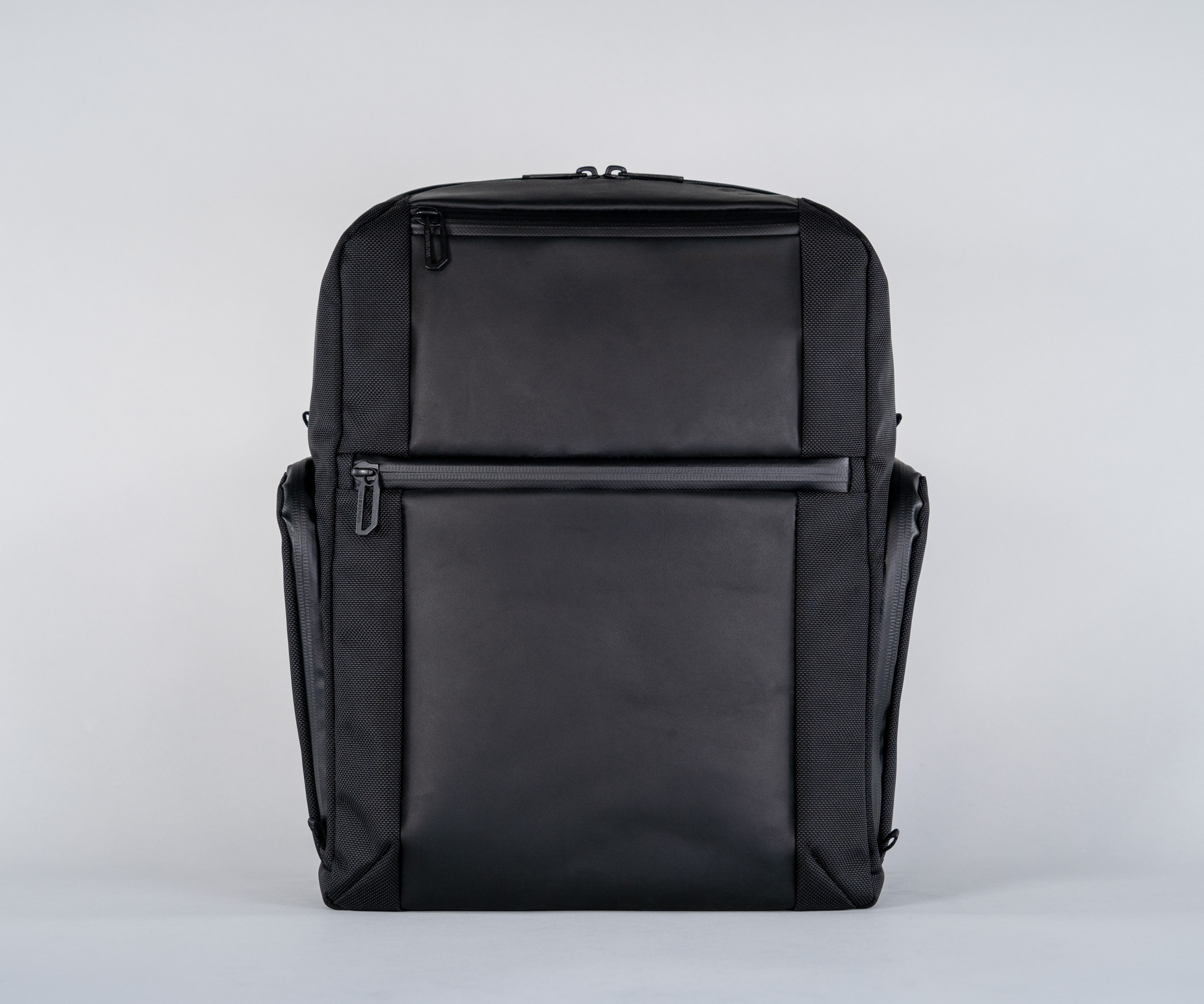 Black ballistic nylon and full-grain black leather colorway