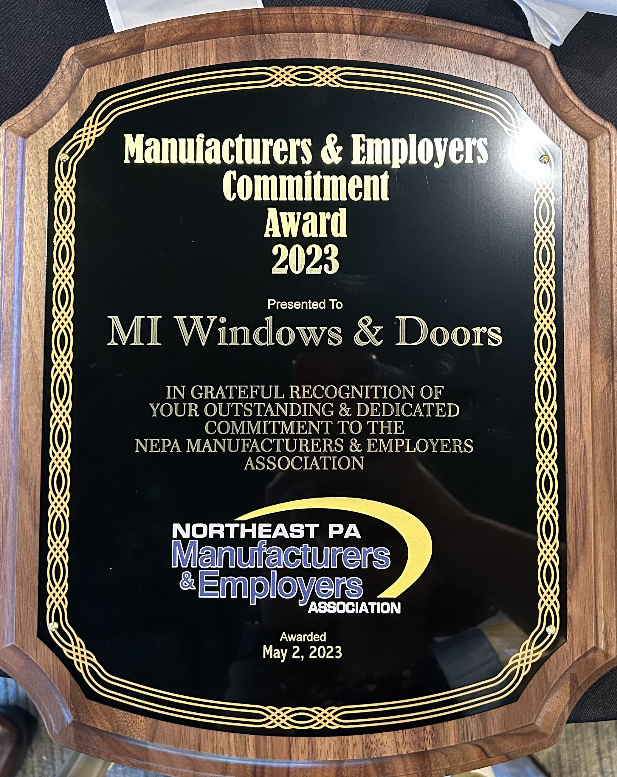 The highest honor at the MAEA Awards went to MI Windows and Doors' three facilities.