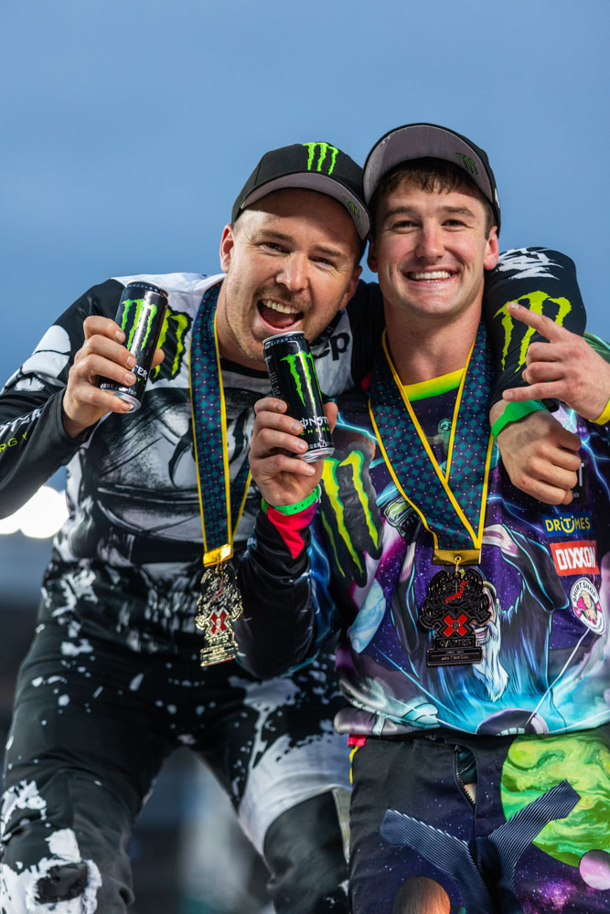 Monster Energy's Jackson Strong Wins Gold and Teammate Harry Bink Takes Bronze in Moto X Best Trick at X Games Chiba 2023